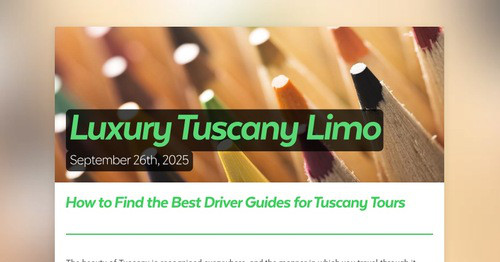Luxury Tuscany Limo | Smore Newsletters