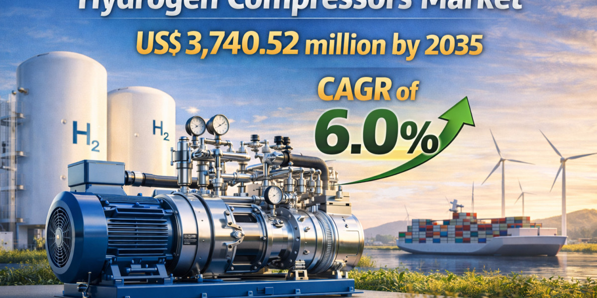 Hydrogen Compressors Market Size to Reach US$ 3.74 Billion by 2035 | CAGR 6.0% (2023–2035)