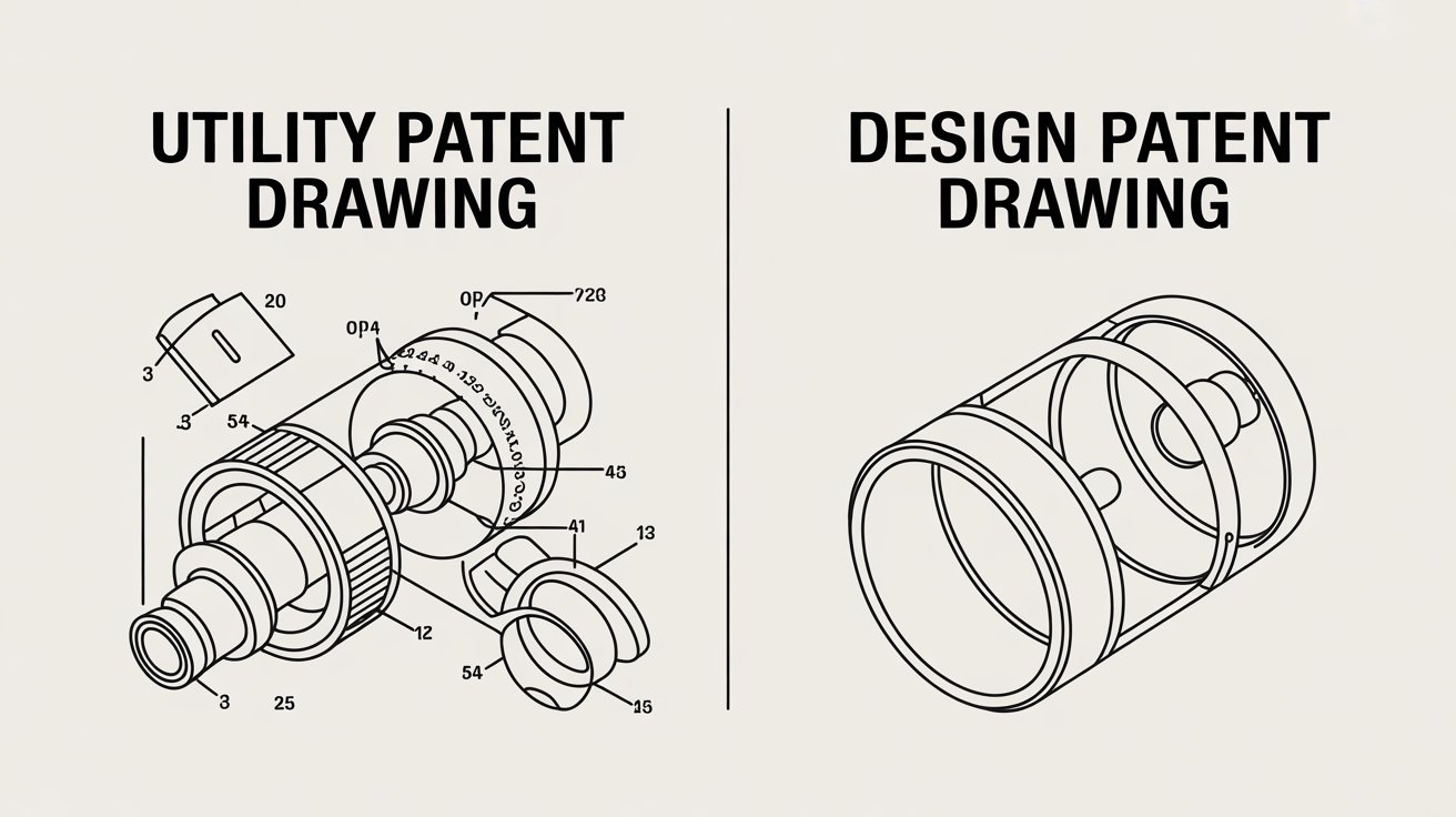 Utility vs Design Patent Drawings: Technical Comparison