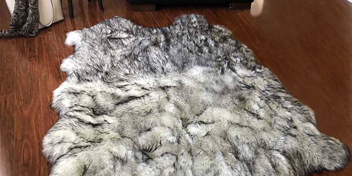 Extra Fluffy & Shaggy 4 Quad Pelt Sheep Fur Area Rug: Luxury Meets Comfort