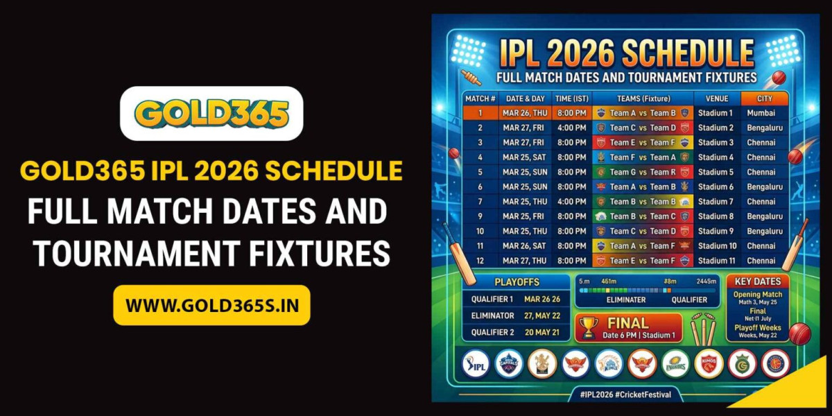 Gold365 IPL 2026 Schedule – Full Match Dates and Tournament Fixtures