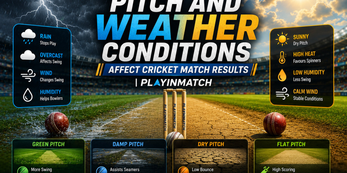 How Pitch and Weather Conditions Affect Cricket Match Results on Playinmatch