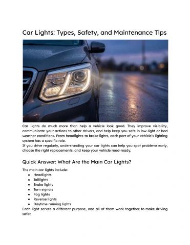 Car Lights_ Types, Safety, and Maintenance Tips_compressed