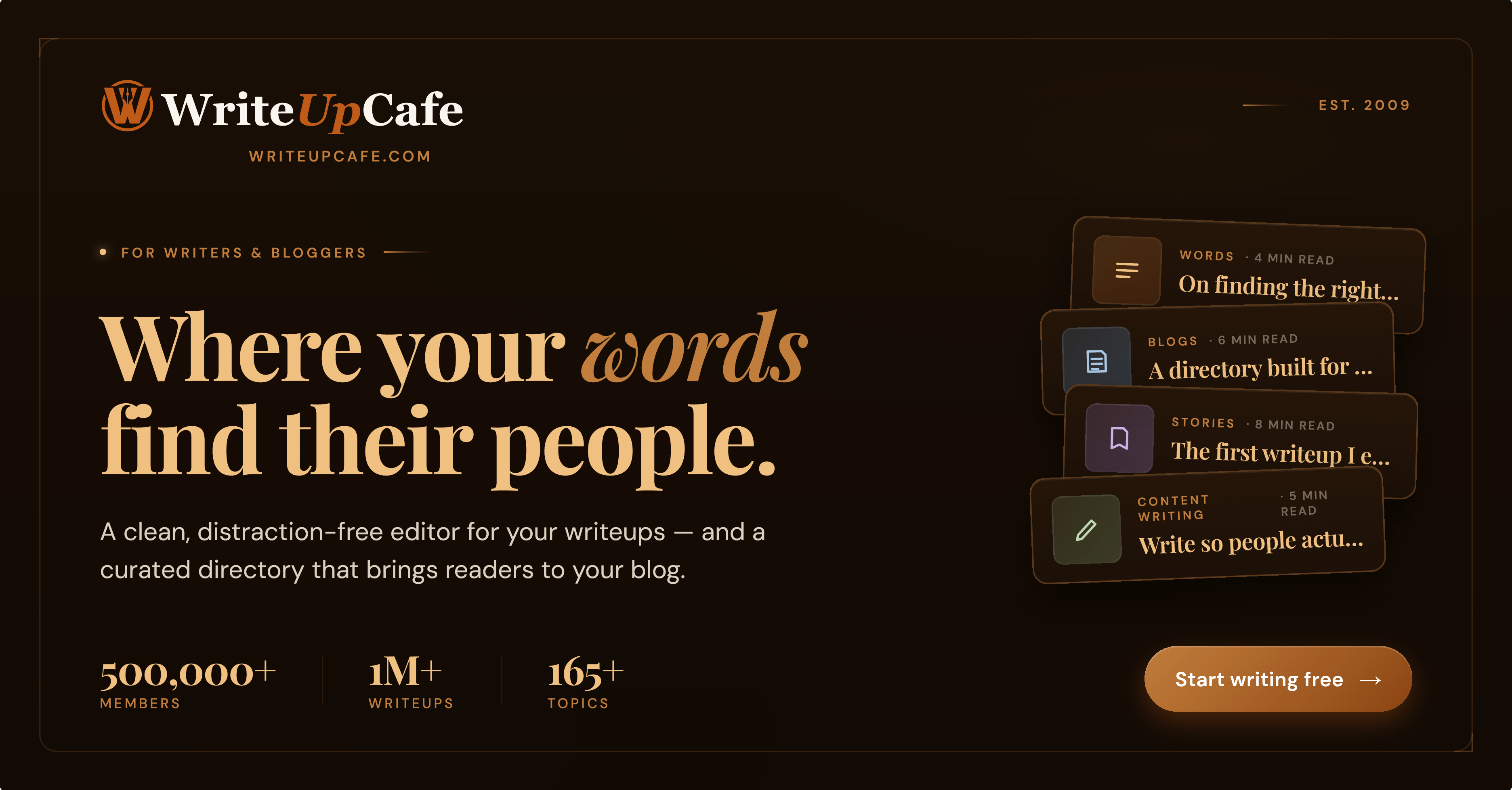 WriteUpCafe — Built for Writers & Bloggers