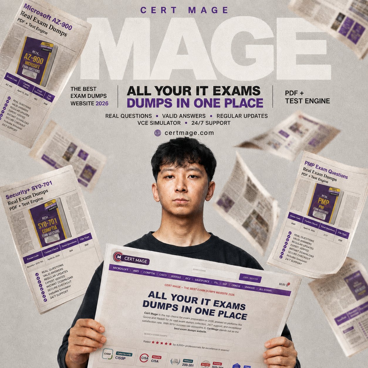 Cert Mage on X: "Cert Mage brings your IT certification exam dumps, updated questions, valid answers, PDF access, and test engine together in one place. Looking for the best exam dumps website for smarter IT exam prep? Start with Cert Mage. #CertMage #ExamDumps #ITCertification #ExamPrep #Tech https://t.co/IELWKSEv57" / X